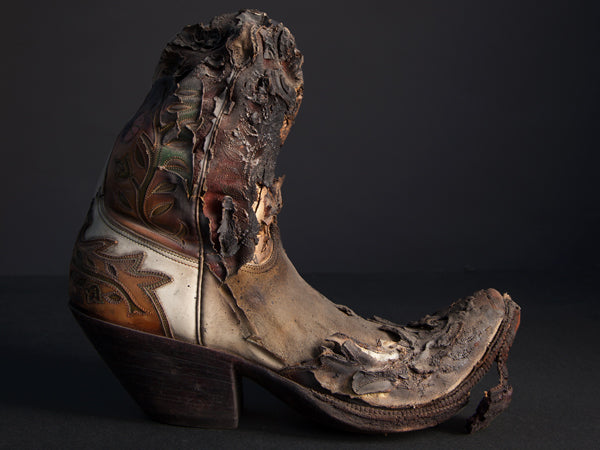 The largest burned boot collection