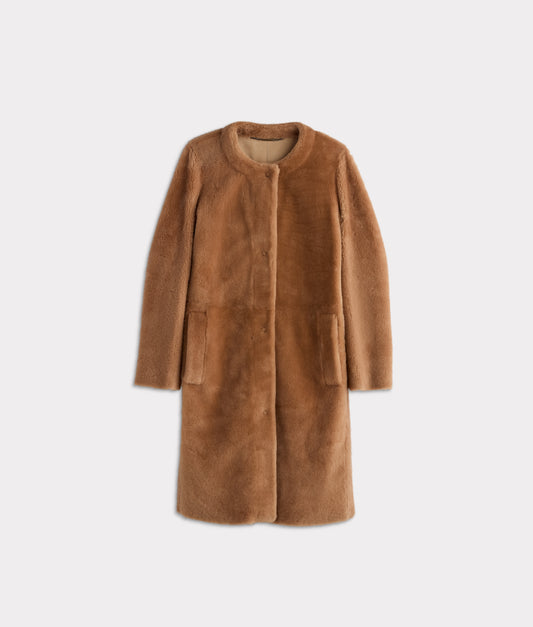 Gabriella Shearling Coat :: Natural