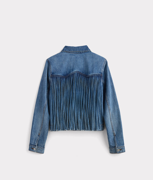 Justine Fringe Denim Jacket - Lucchese