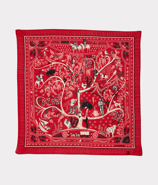 Roots Silk Scarf :: Red
