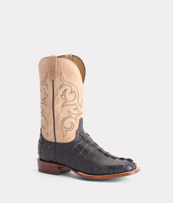 Bottes Cow-boy Luccese Haan En Peau De Crocodile - Taille 9.5EE - Porté Une Fois - Avec Boîte