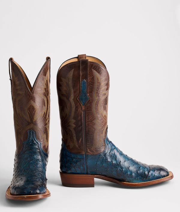 Cliff Boot - Navy/Chocolate - Lucchese display picture 2