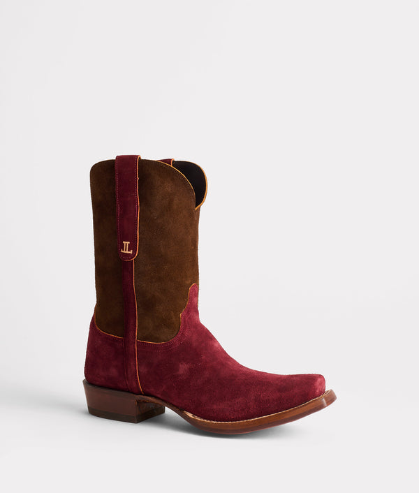 Stead Boot - Red + Chocolate - Lucchese display picture 1