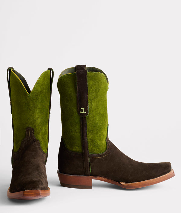 Lucchese 2000 ウェスタンブーツ　レザー　スウェード　7D グリーン Stead Boot - Olive + Leaf - Lucchese