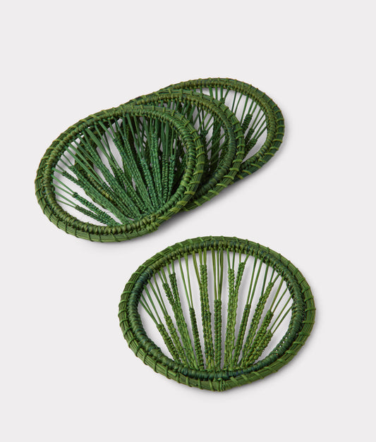 Tucson Saguaro Agave Coasters - Set Of Four :: Green