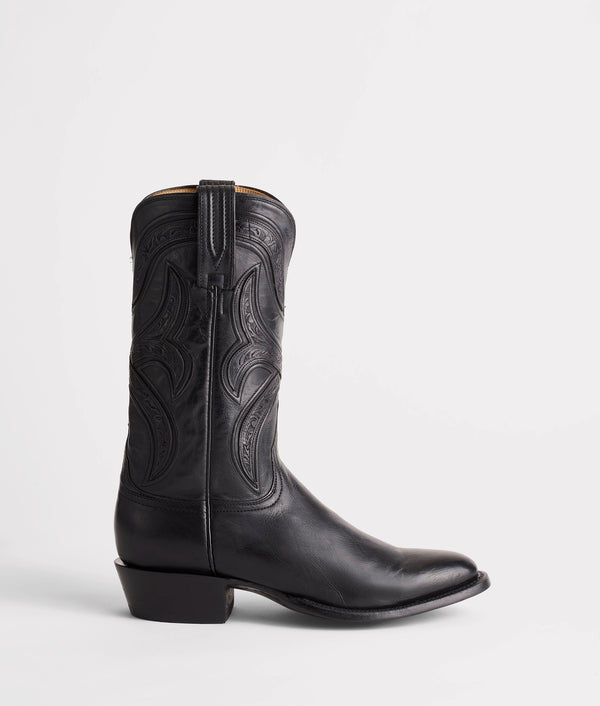 Knox Boot - Black Cowboy Boots - Lucchese