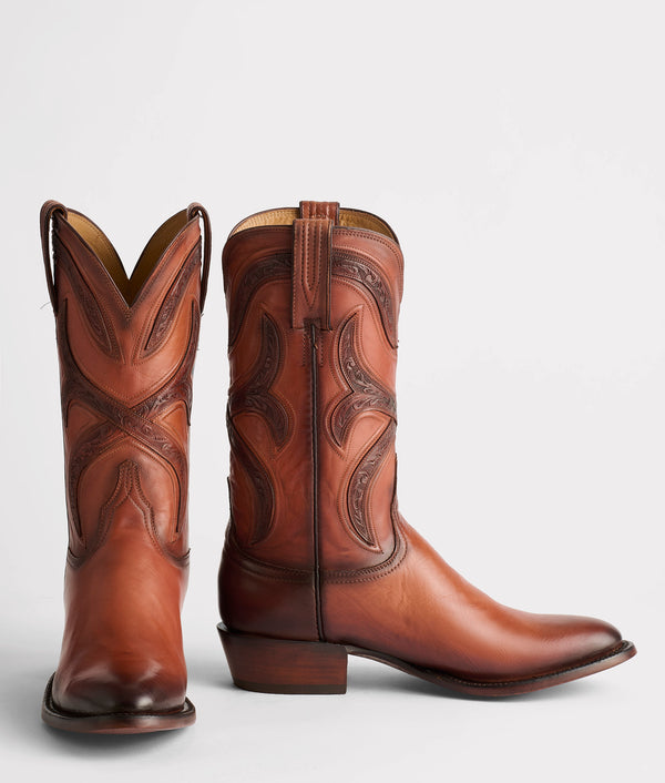 Knox Boot - Dark Brown Calf Boots - Lucchese