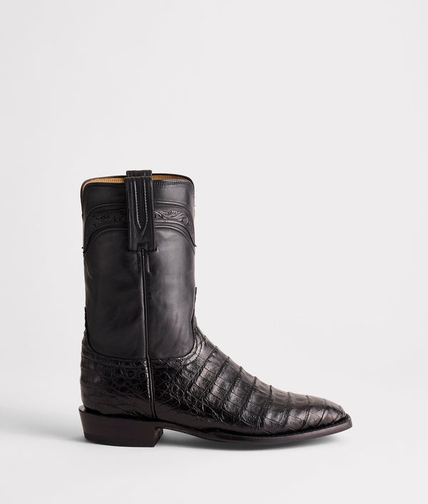 Lucchese Black Crocodile exotic Print men 8 cowboy boots Lucchese Handmade 1883 Men main image 4