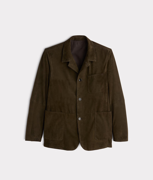 Hogan Suede Blazer :: Olive