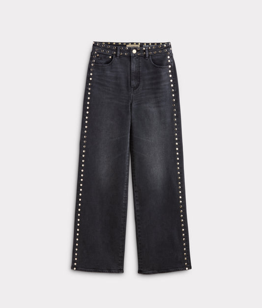 Briar High-Rise Straight Leg Jean :: Chimney With Studs