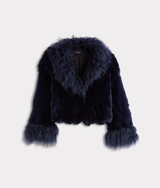 Melbourn Fur Jacket :: Navy