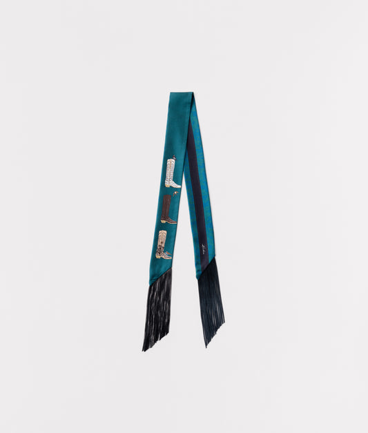 Priscilla Twilly With Fringe :: Teal