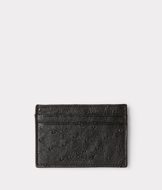 Credit Card Case – Ostrich :: Black