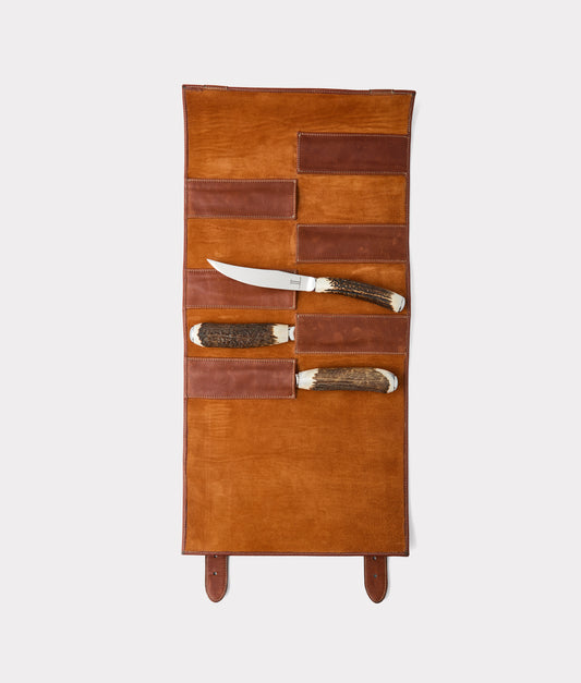 Steak Knife Carrier With Six Steak Knives :: Tan