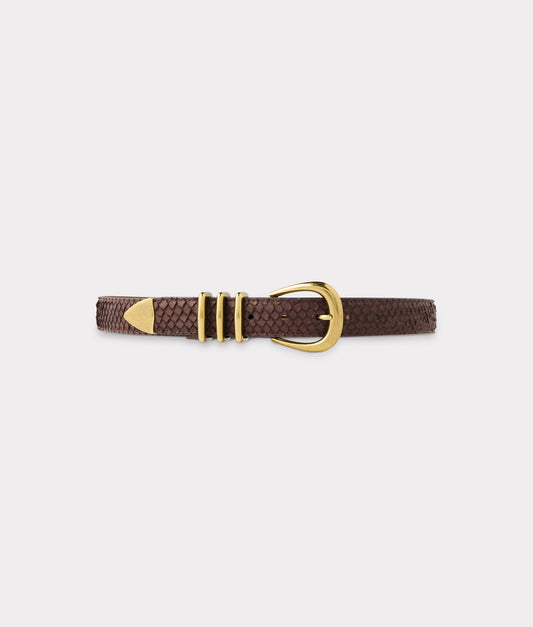 Chocolate Python Belt :: Chocolate
