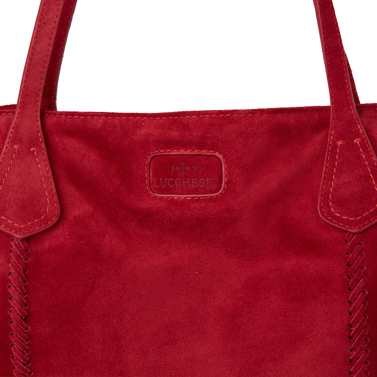 
    Suede Tote :: Red