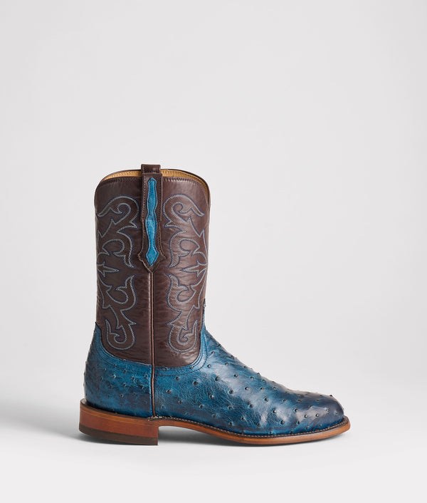 Hudson Boot Navy Chocolate Lucchese