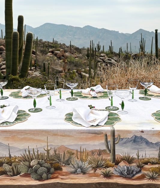Sonoran Silhouettes Tablecloth - Small :: Green