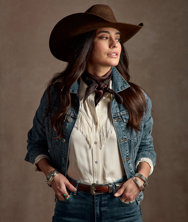Full Quill Ostrich Tapered Belt - Sienna - Lucchese