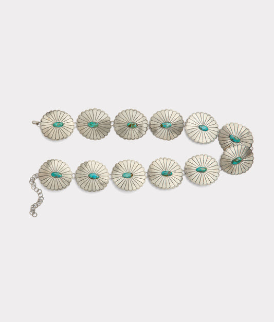 Kings Concho Belt :: Turquoise