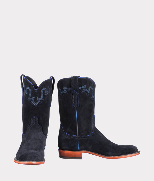 Sunset Suede Boot - Navy - Lucchese display picture 1