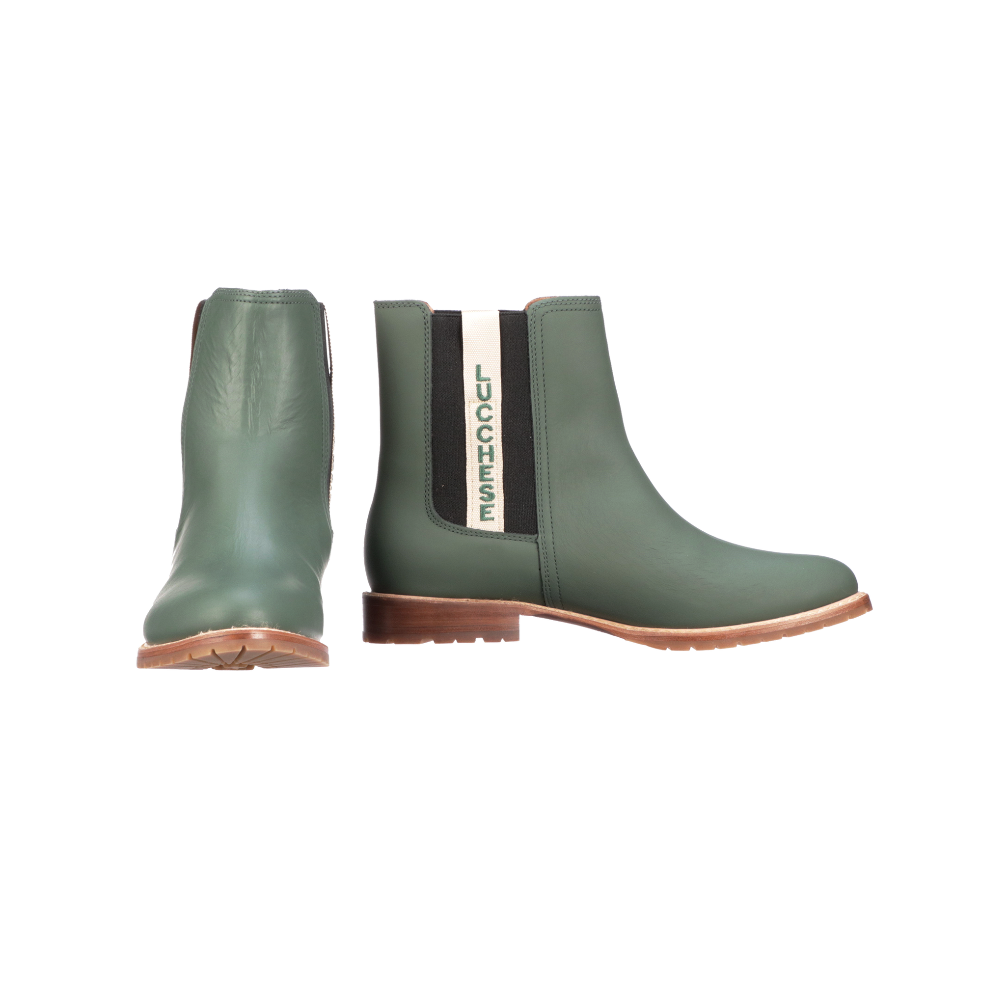 All-Weather Ladies Garden Boot :: Military Green + Black