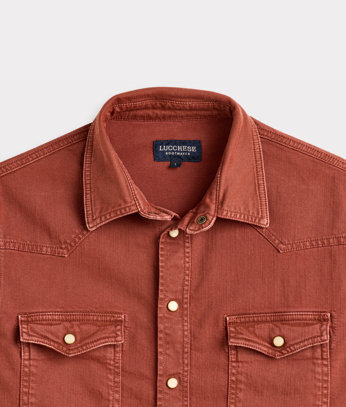 Roper Denim Shirt :: Burnt Orange 4