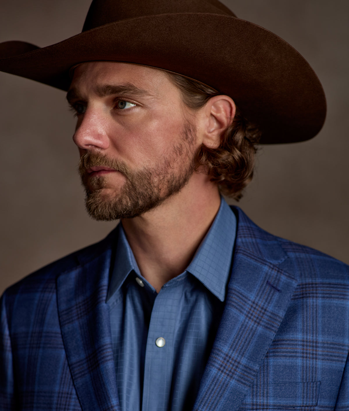 Lucchese Sport Coat :: Blue Plaid 2