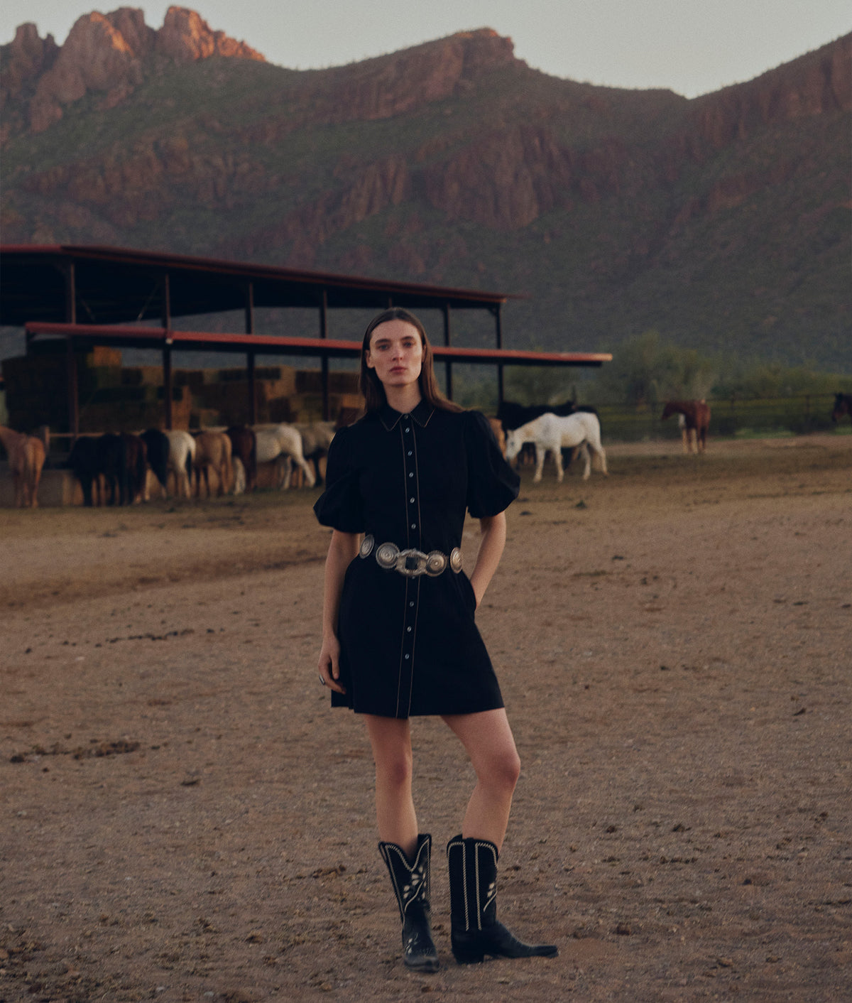 Lela Rose x Lucchese Wren :: Black 2