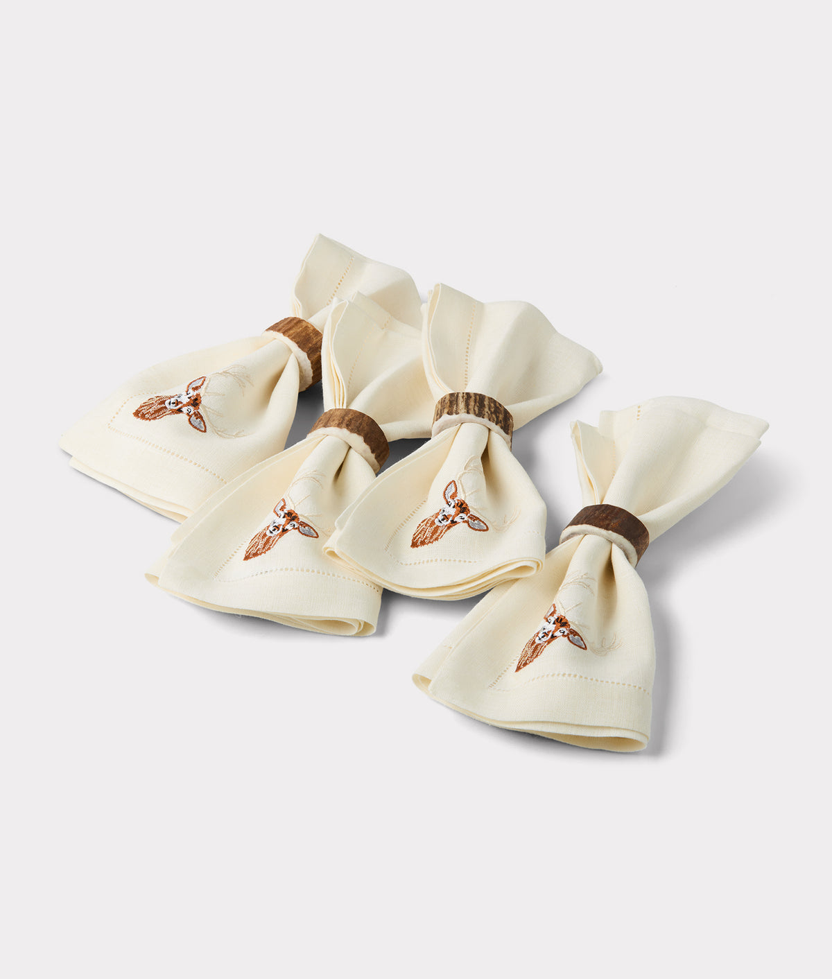 Stag Dinner Napkins :: Ecru 4