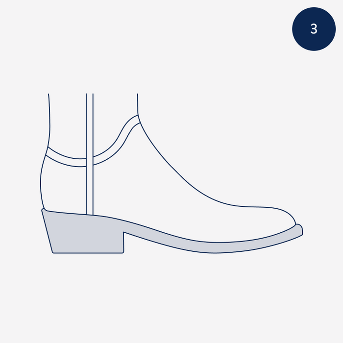 3 WALKING HEEL (1 1/2" TALL)