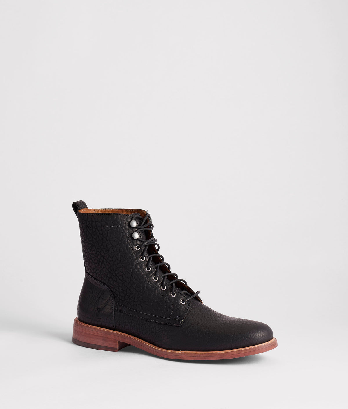6" Lace Up Derby Boot :: Black 3