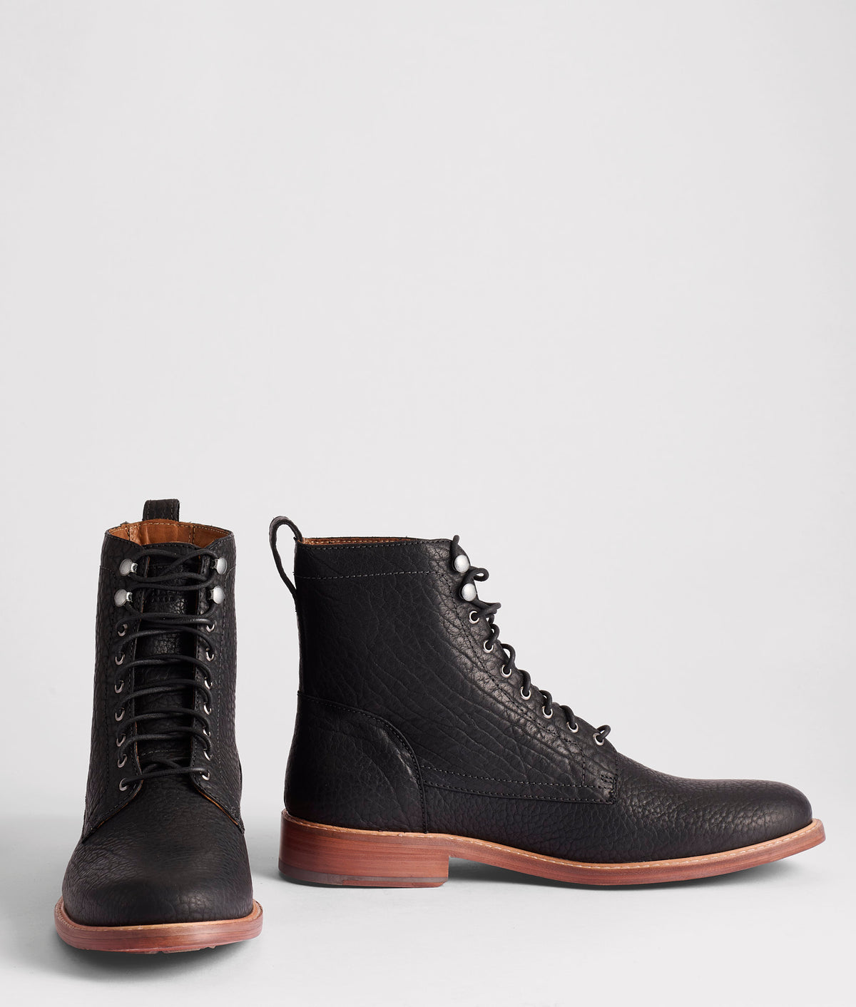 6" Lace Up Derby Boot :: Black 2