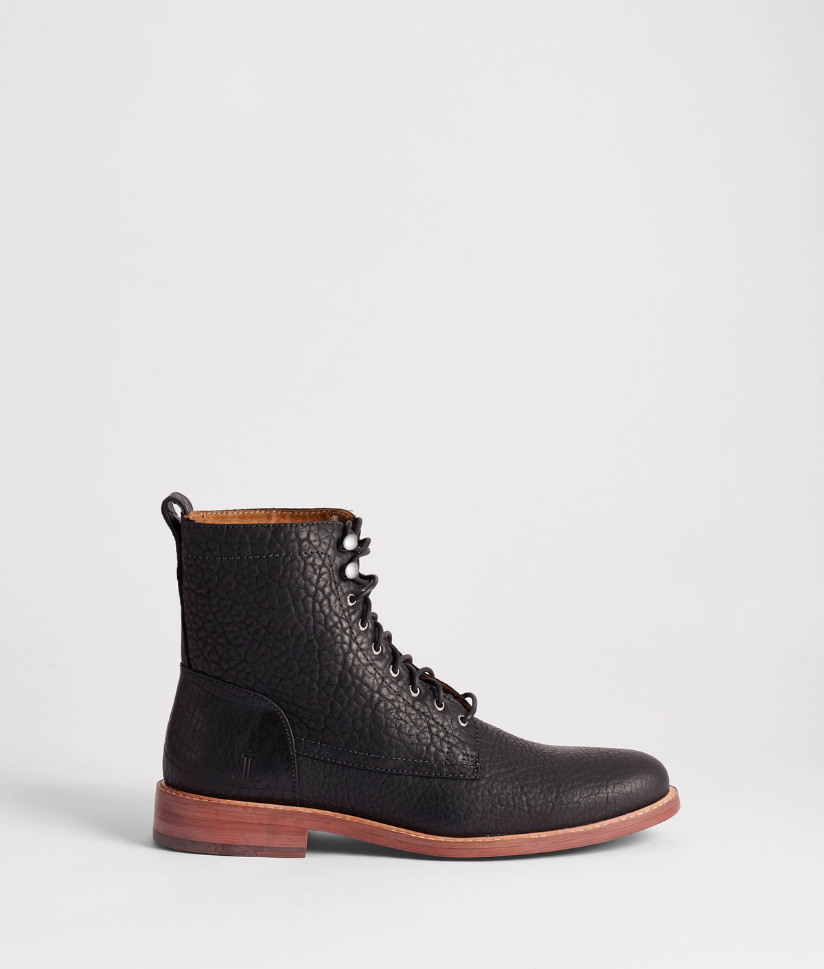 6" Lace Up Derby Boot :: Black 1