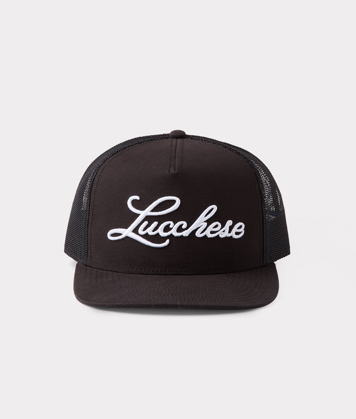 Lucchese Script Trucker Cap :: Black 1