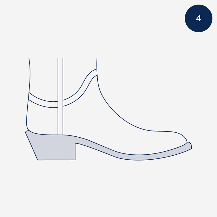 4 COWBOY HEEL (1 3/4" TALL)