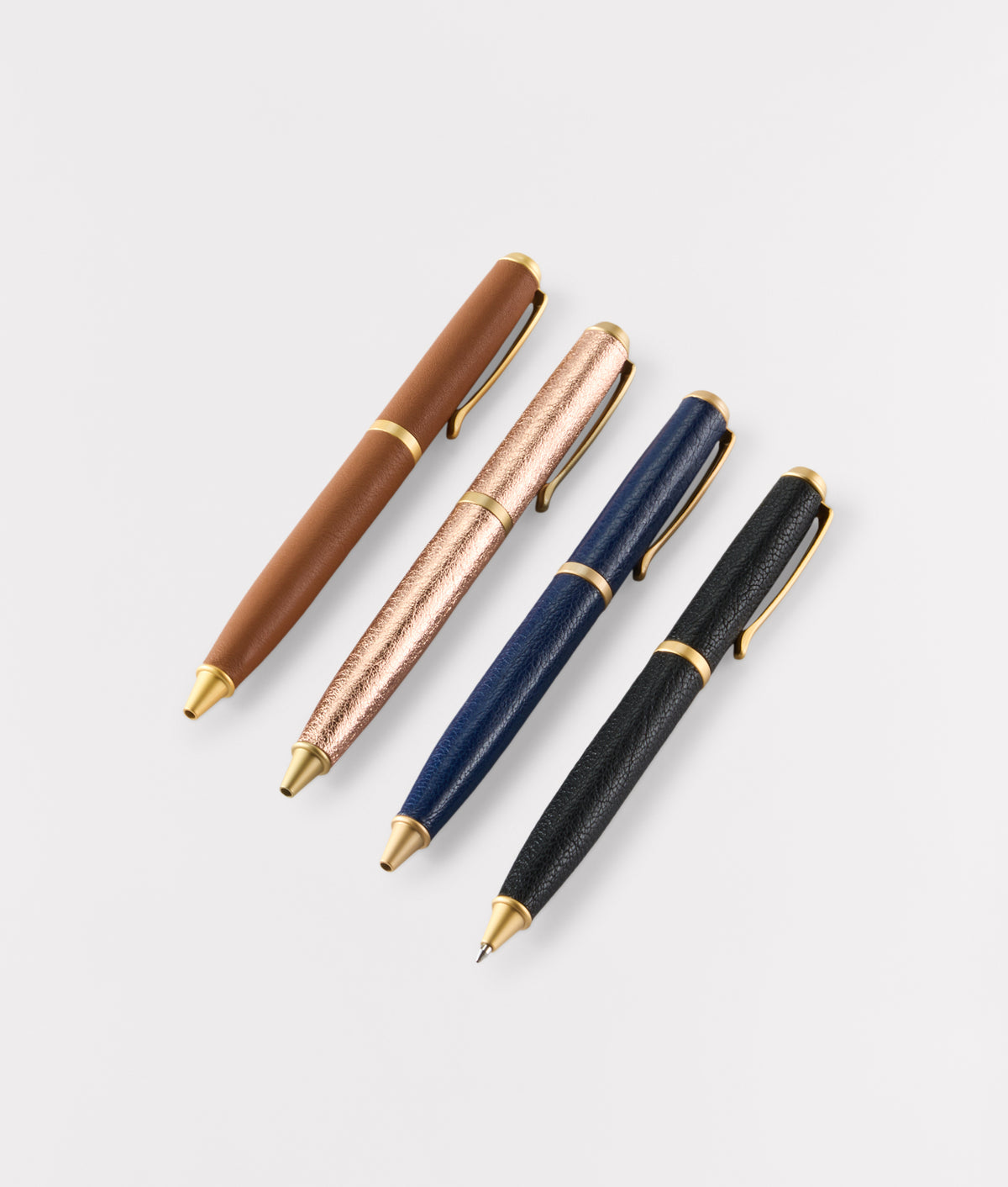 Leather Wrapped Ballpoint Pen :: Black 5