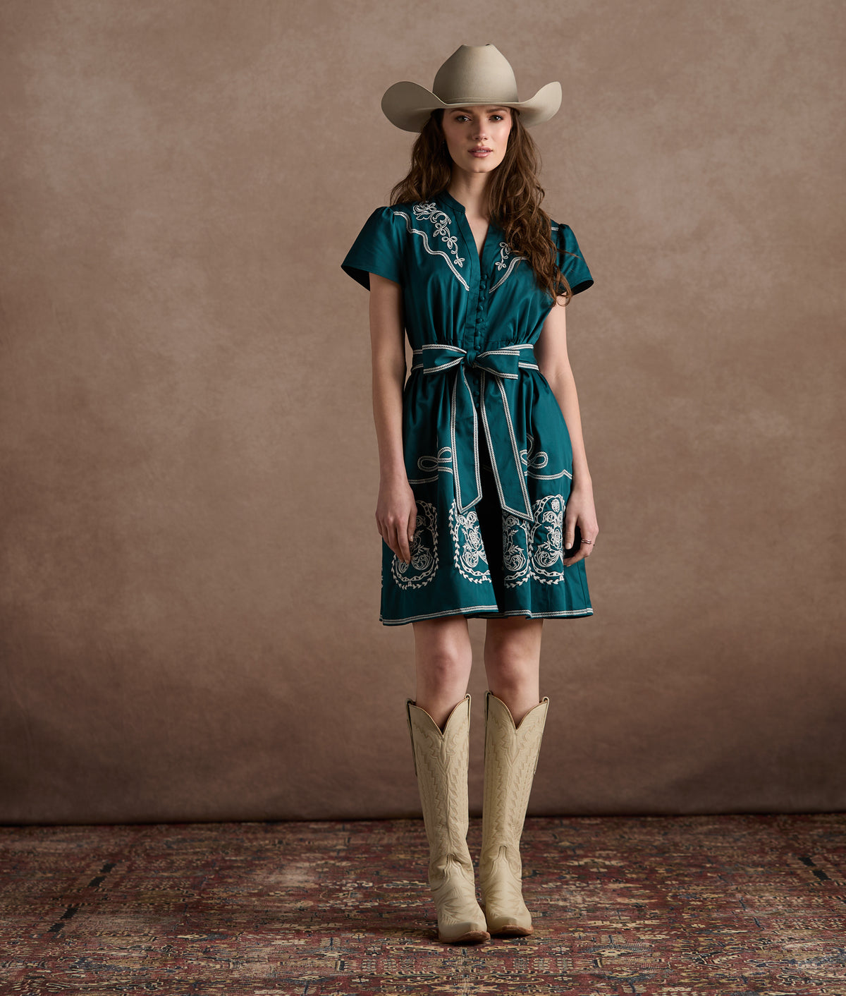 Cassidy Flutter Dress :: Ocean 2