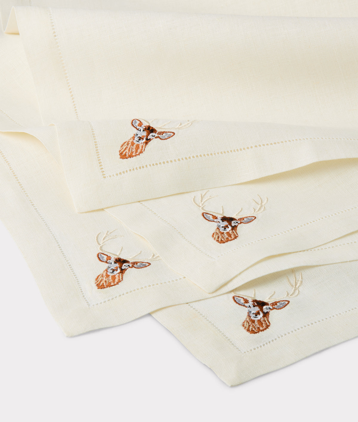 Stag Dinner Napkins :: Ecru 5