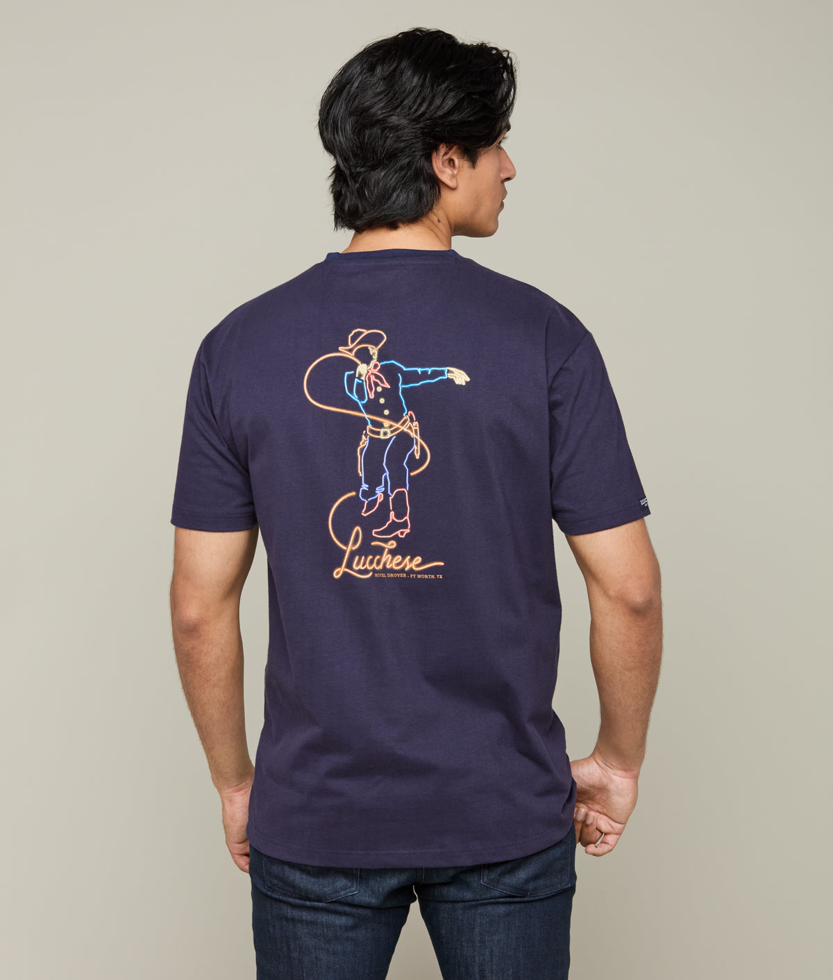 Hotel Drover Tee :: Navy 4