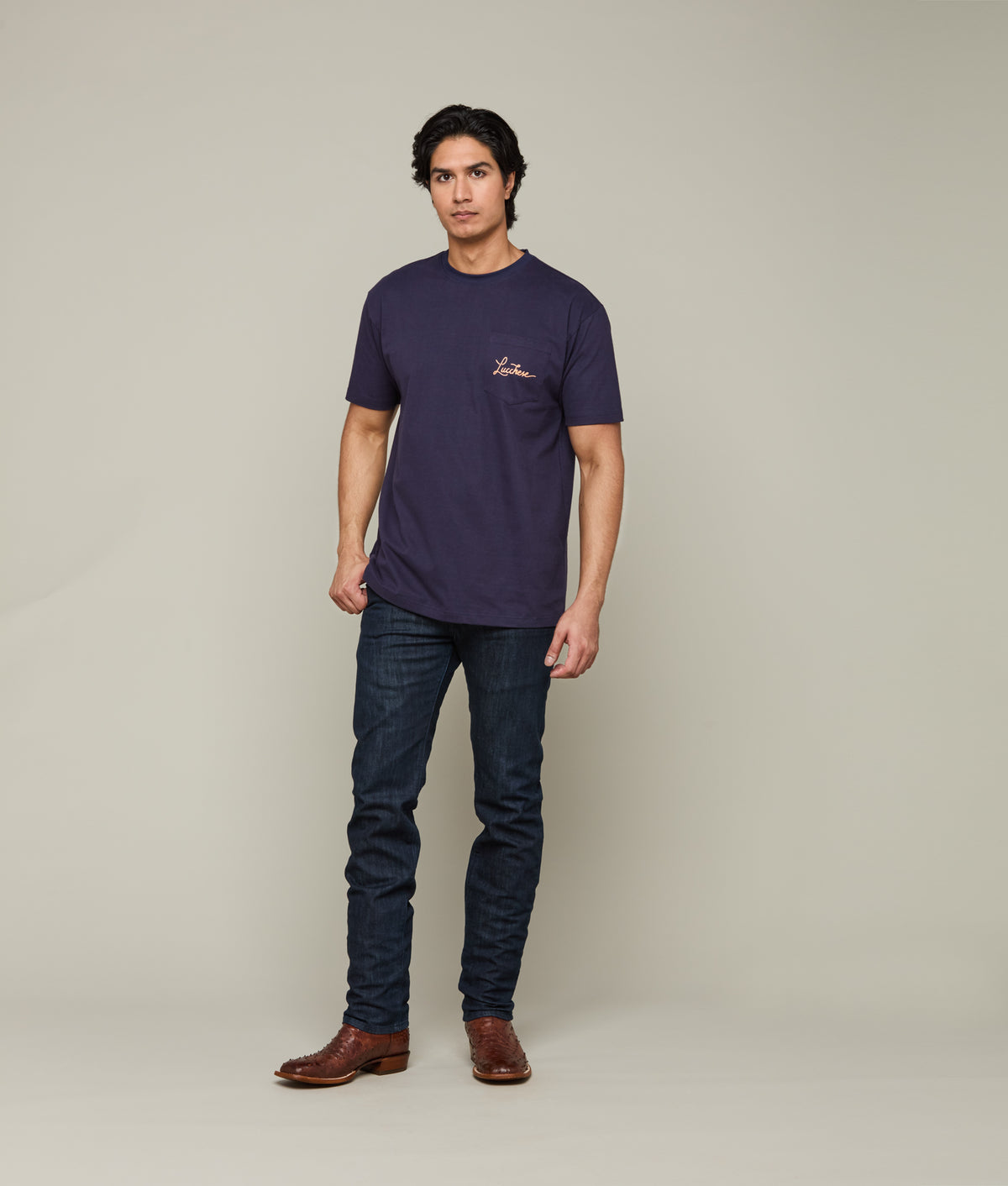 Hotel Drover Tee :: Navy 7