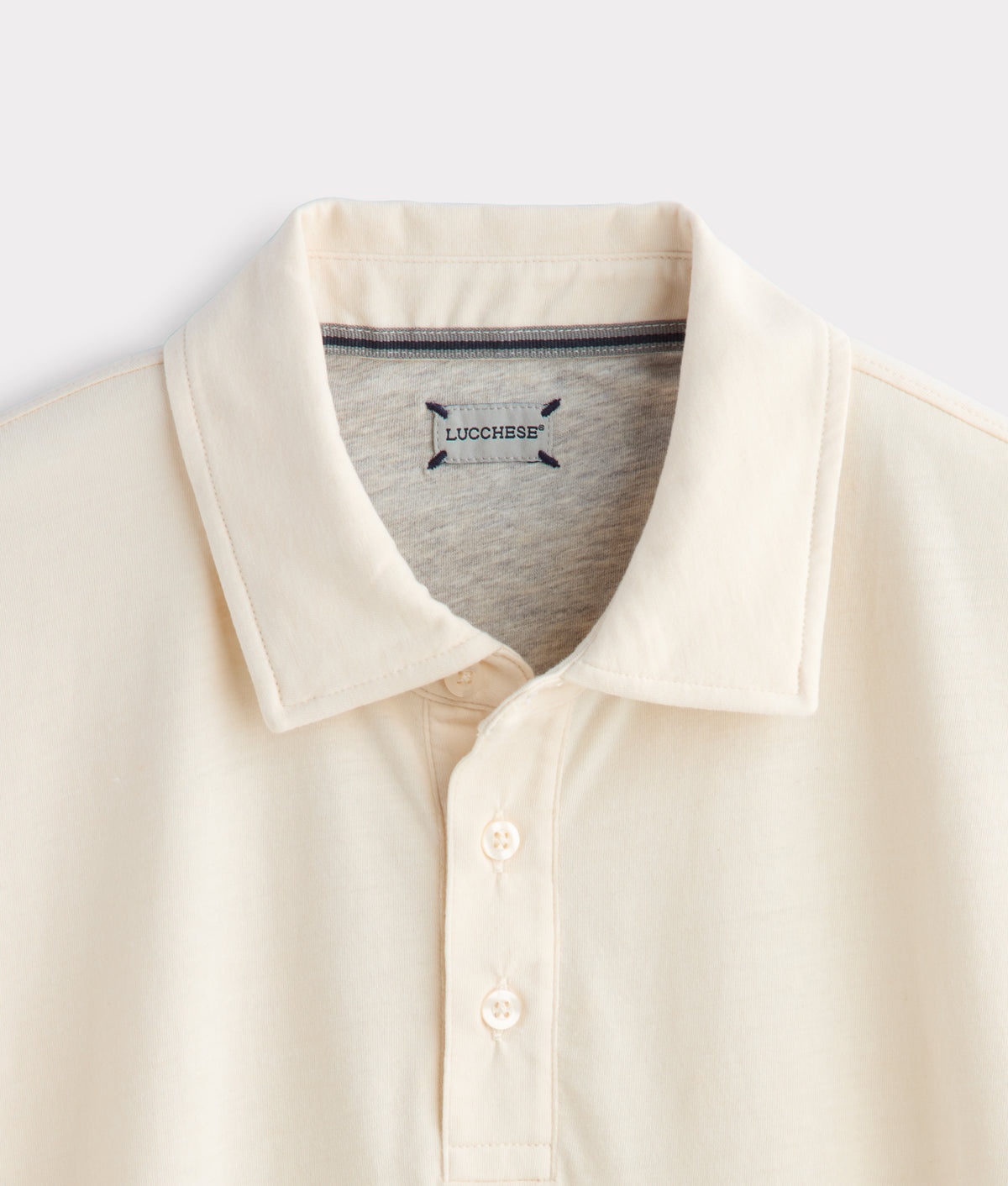 Lucchese Pima Blend Polo :: Cream 17