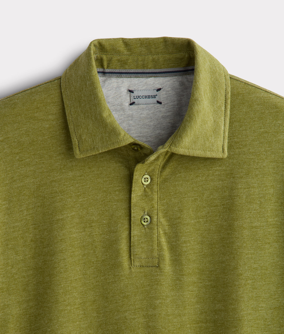 Lucchese Pima Blend Polo :: Olive 12