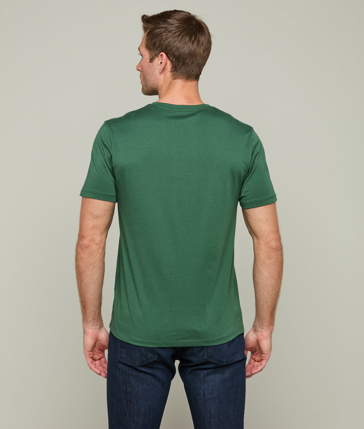 Lucchese Crew Neck Tee :: Loden Green 3