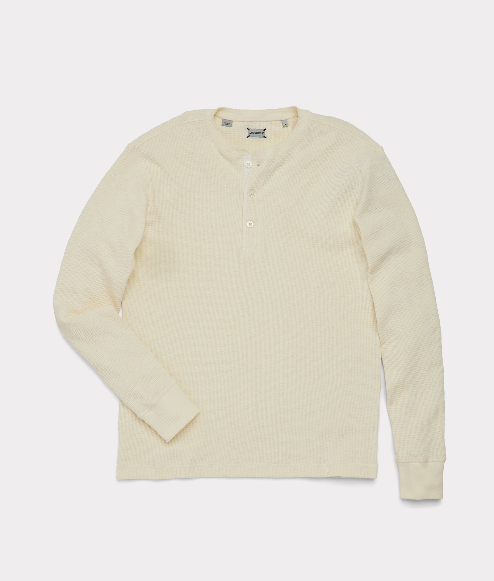 Dylan Waffle Henley :: Ecru product image
