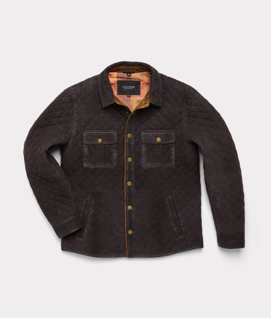 Franklin Waxed Suede Jacket :: Navy