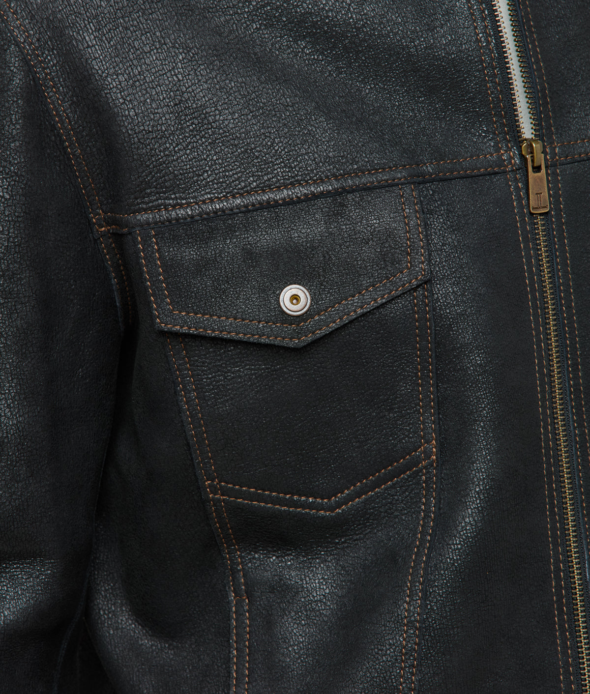 Leather Trucker Jacket :: Black 9