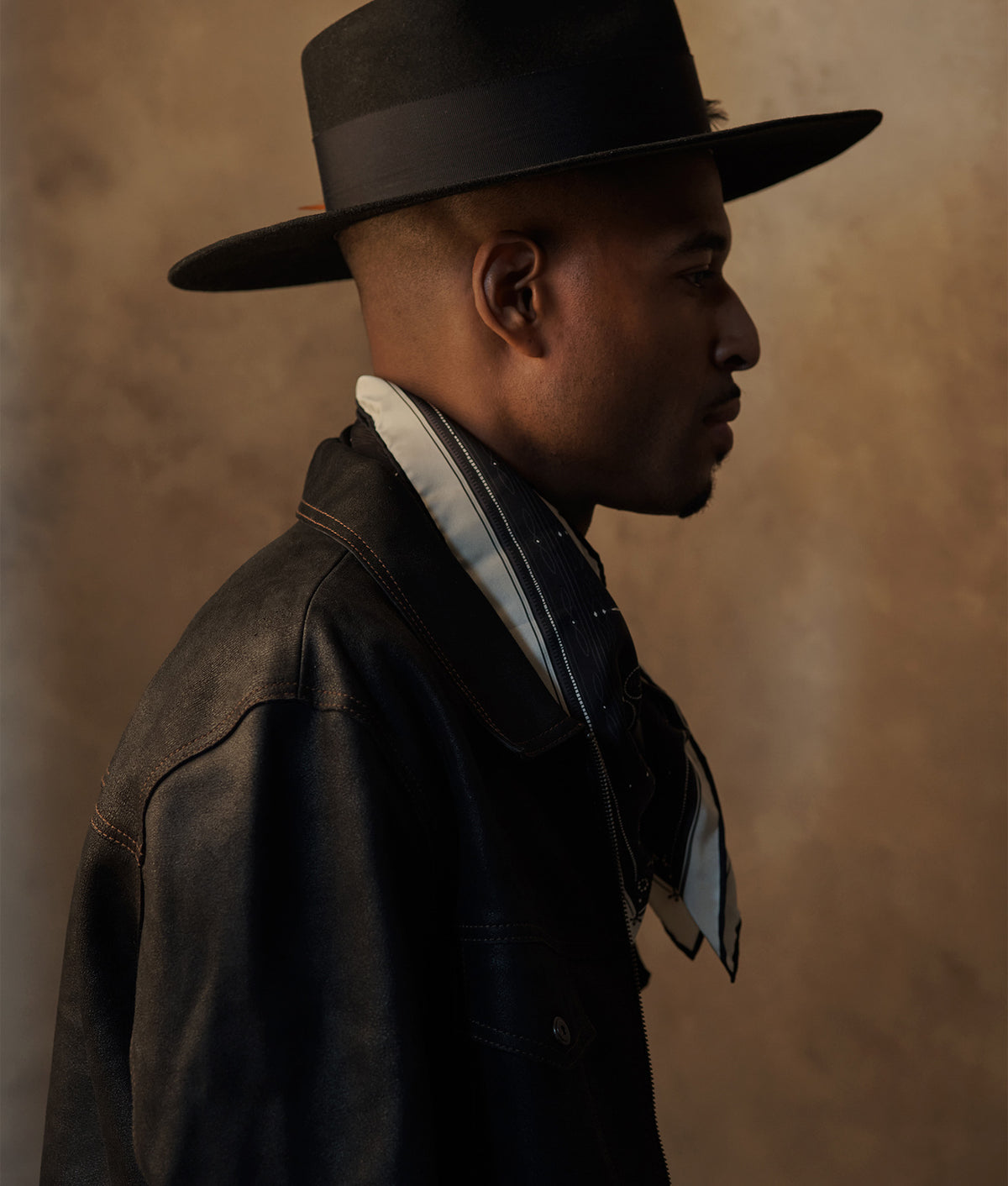 Leather Trucker Jacket :: Black 2