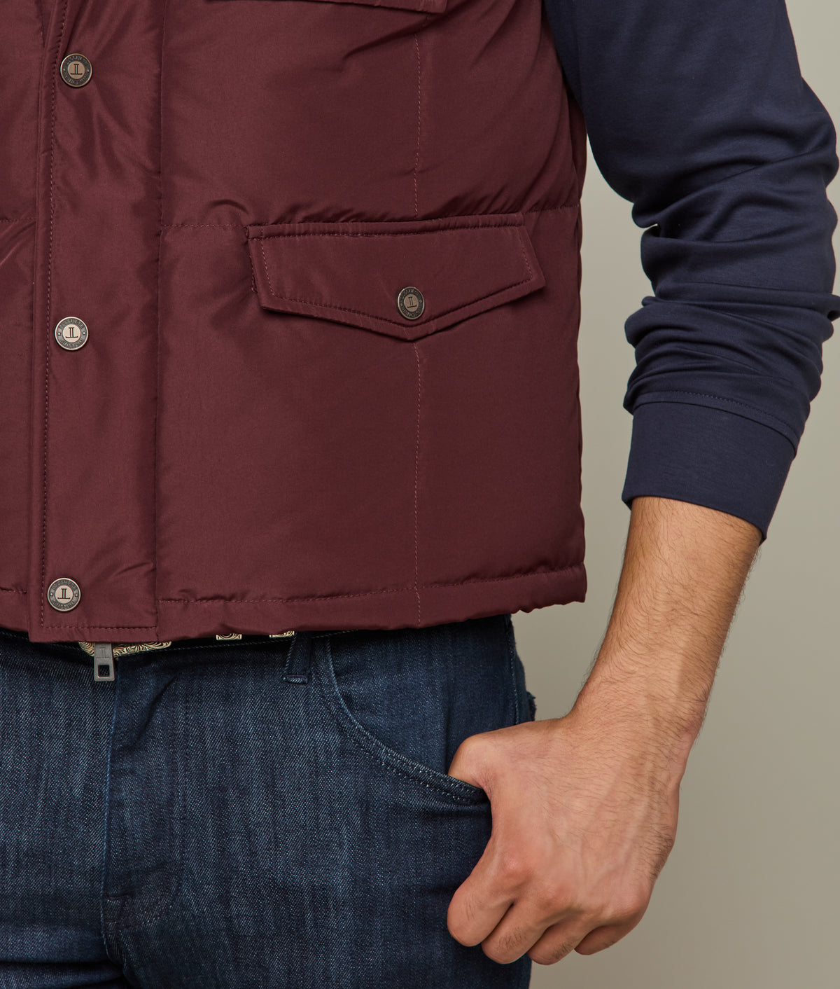 John Puffer Vest :: Wine 6