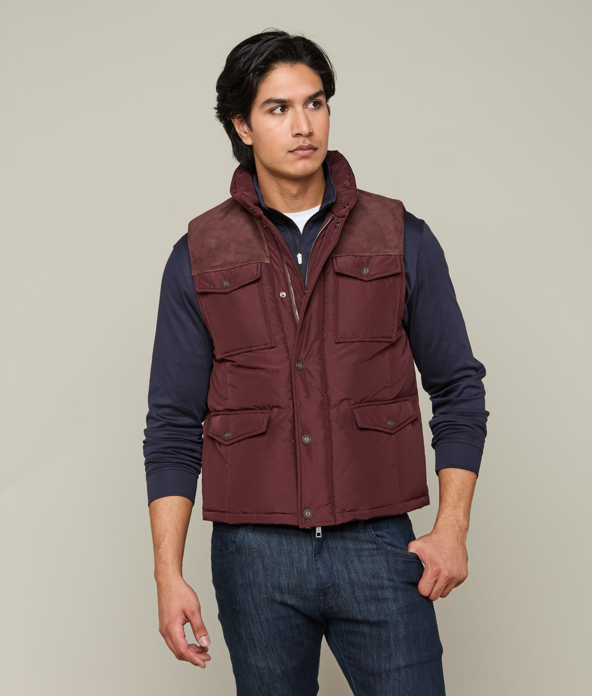 John Puffer Vest :: Wine 5